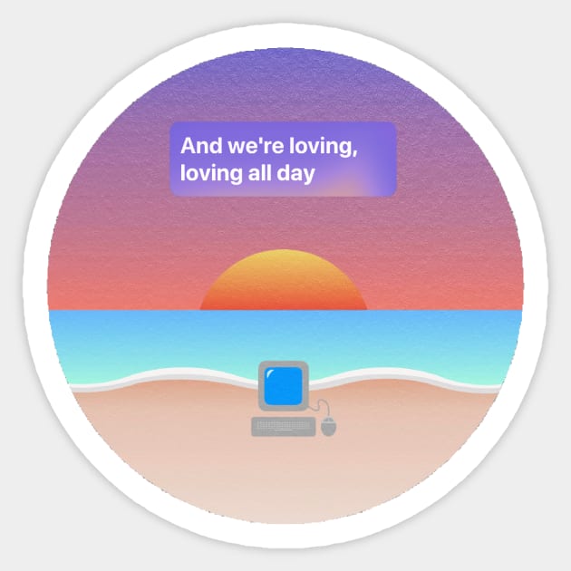 Loving Surfaces Sticker by mansinone3